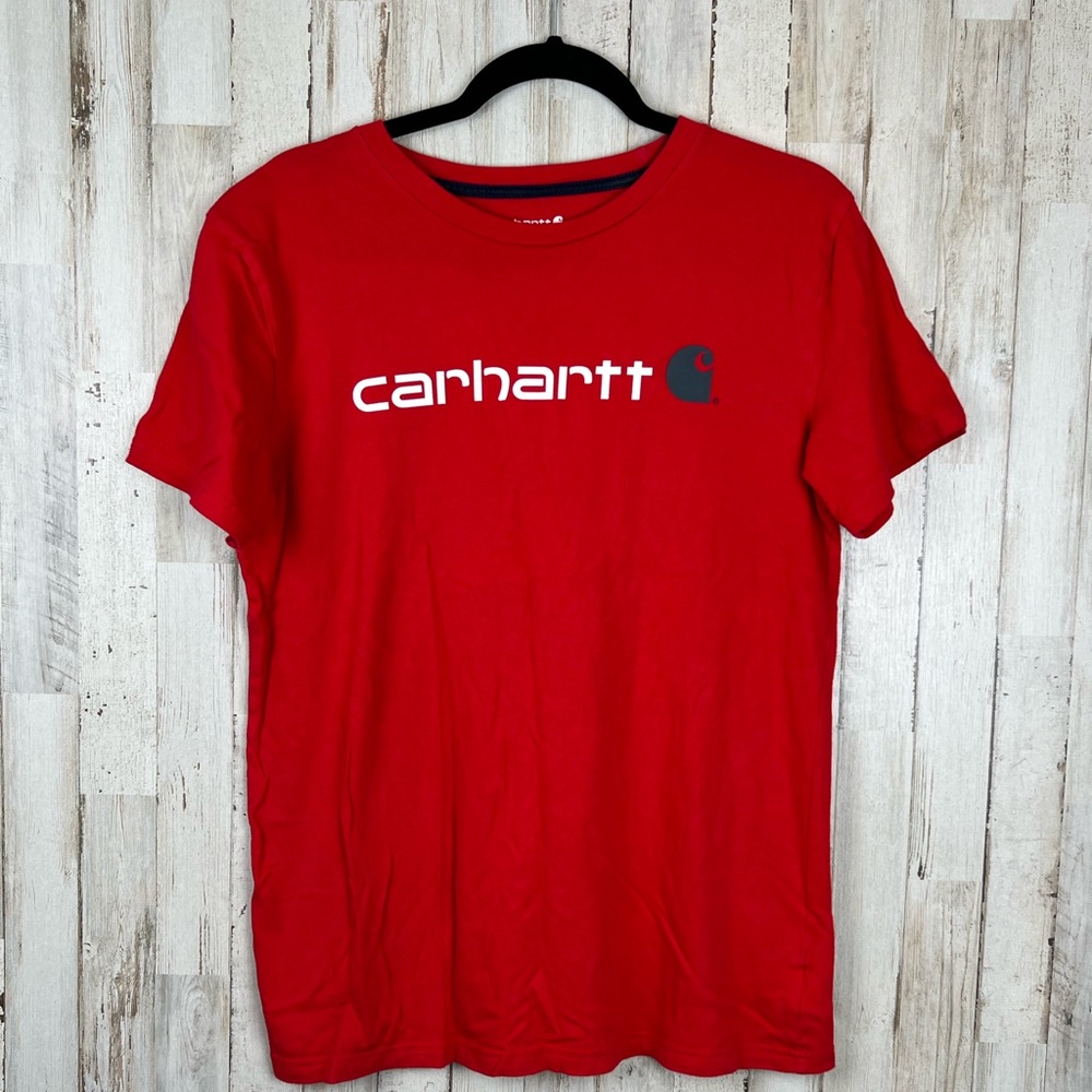 Carhartt Kid’s Red Short Sleeve Logo‎ T-shirt Size L (14-16)